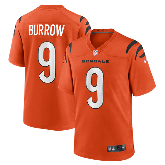 Cincinnati Bengals Joe Burrow Nike Orange Alternate Game Jersey