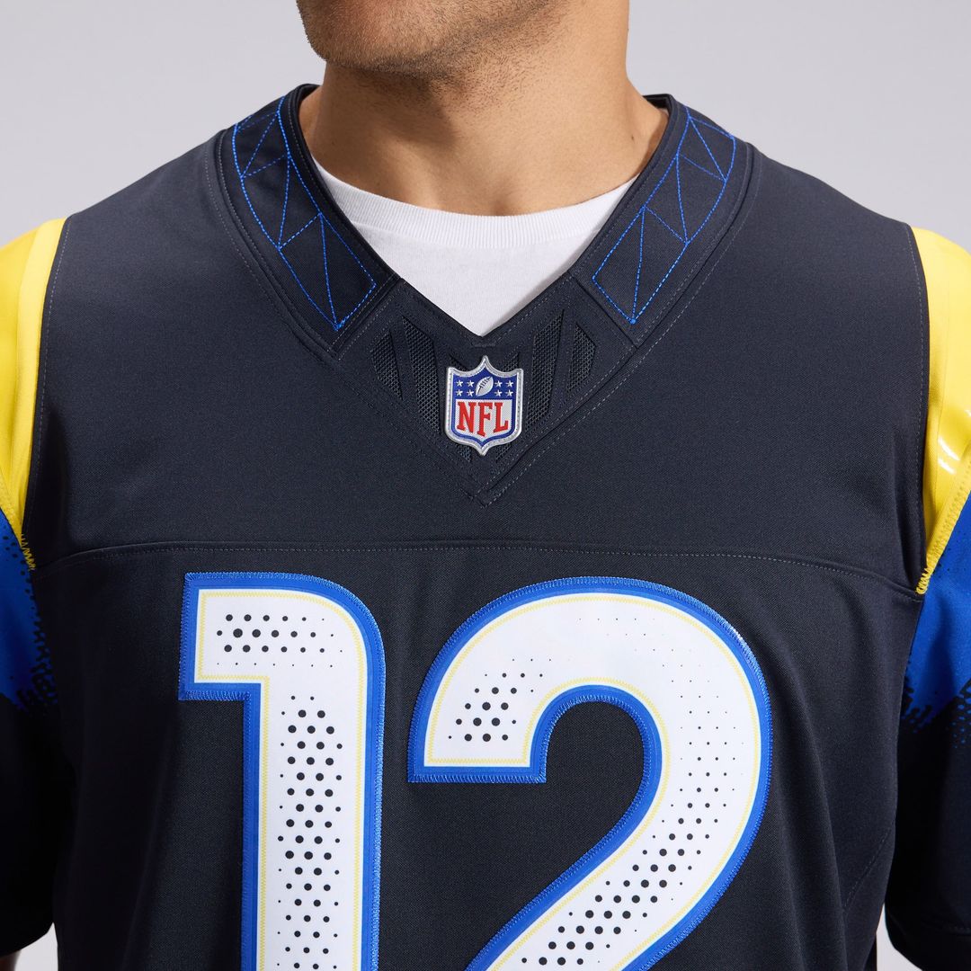 Los Angeles Rams Puka Nacua Nike Dark Blue Rivalries Collection Stitched Limited Jersey