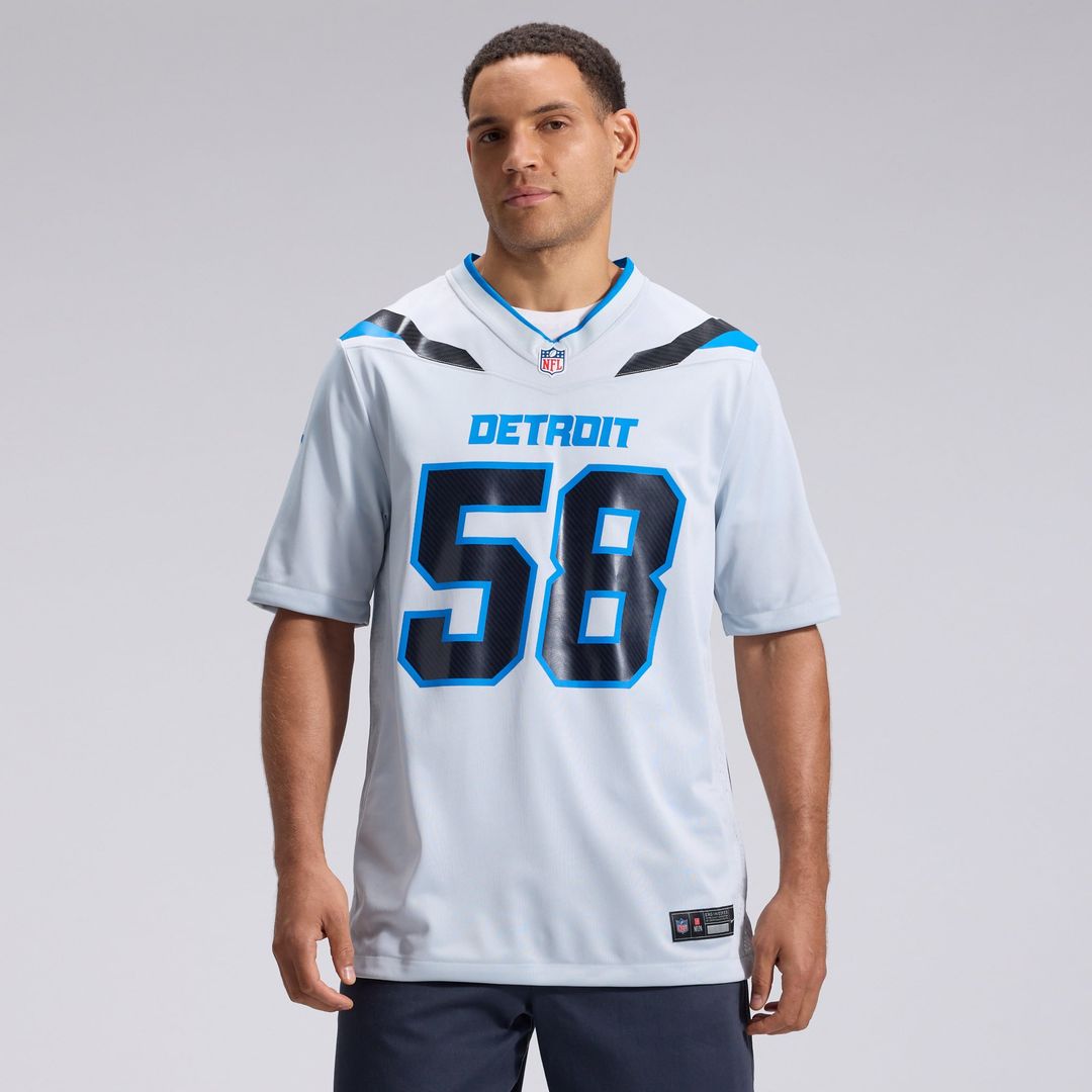 Detroit Lions Penei Sewell Nike Silver 2026 Rivalries Collection Game Jersey