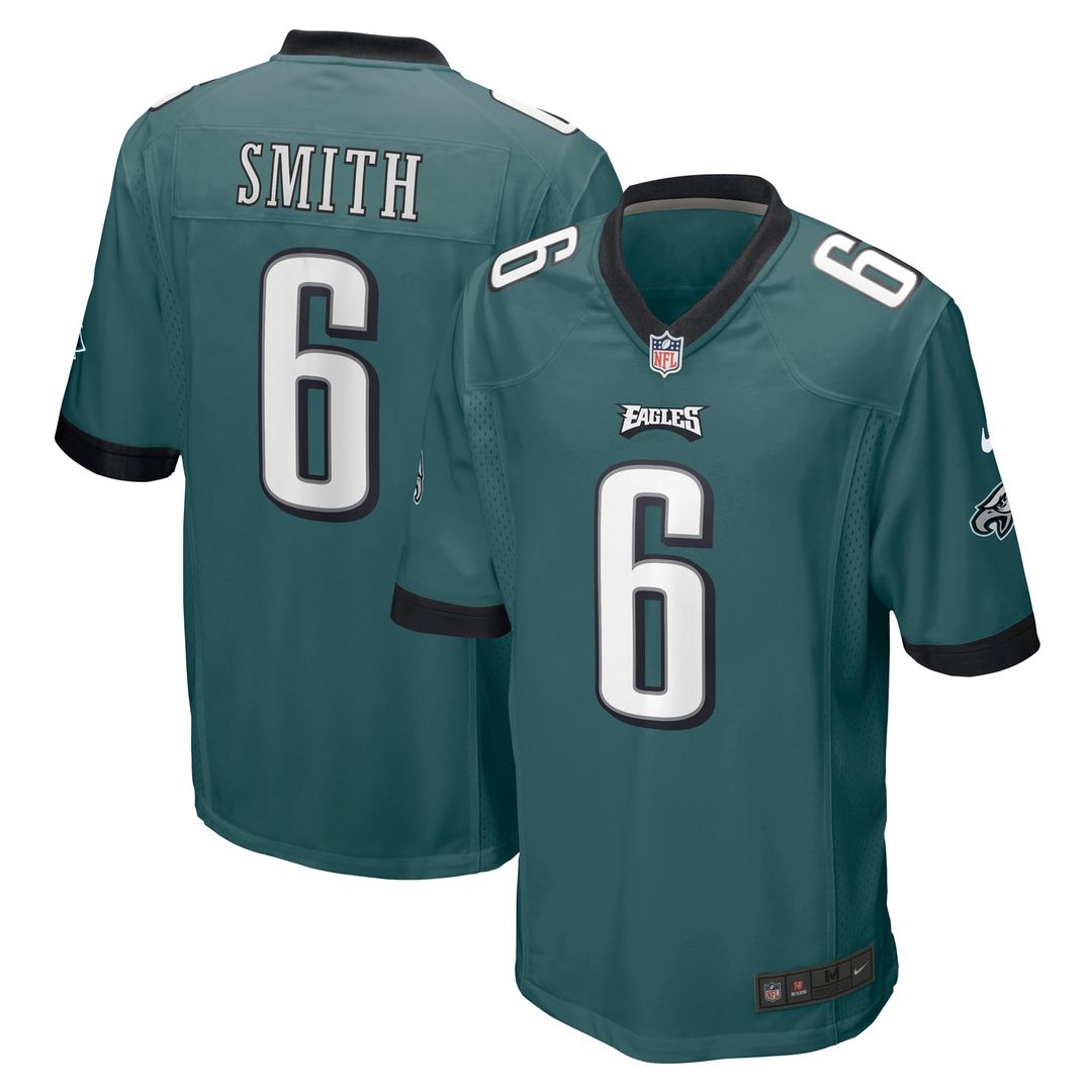 Philadelphia Eagles DeVonta Smith Nike Midnight Green Team Game Jersey