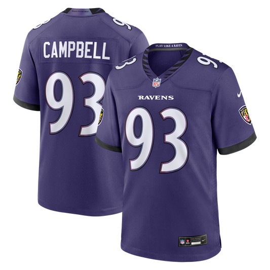 Baltimore Ravens Calais Campbell Nike Purple Team Game Jersey
