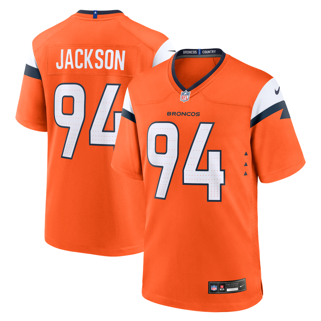 Denver Broncos Jordan Jackson Nike Orange Team Game Jersey