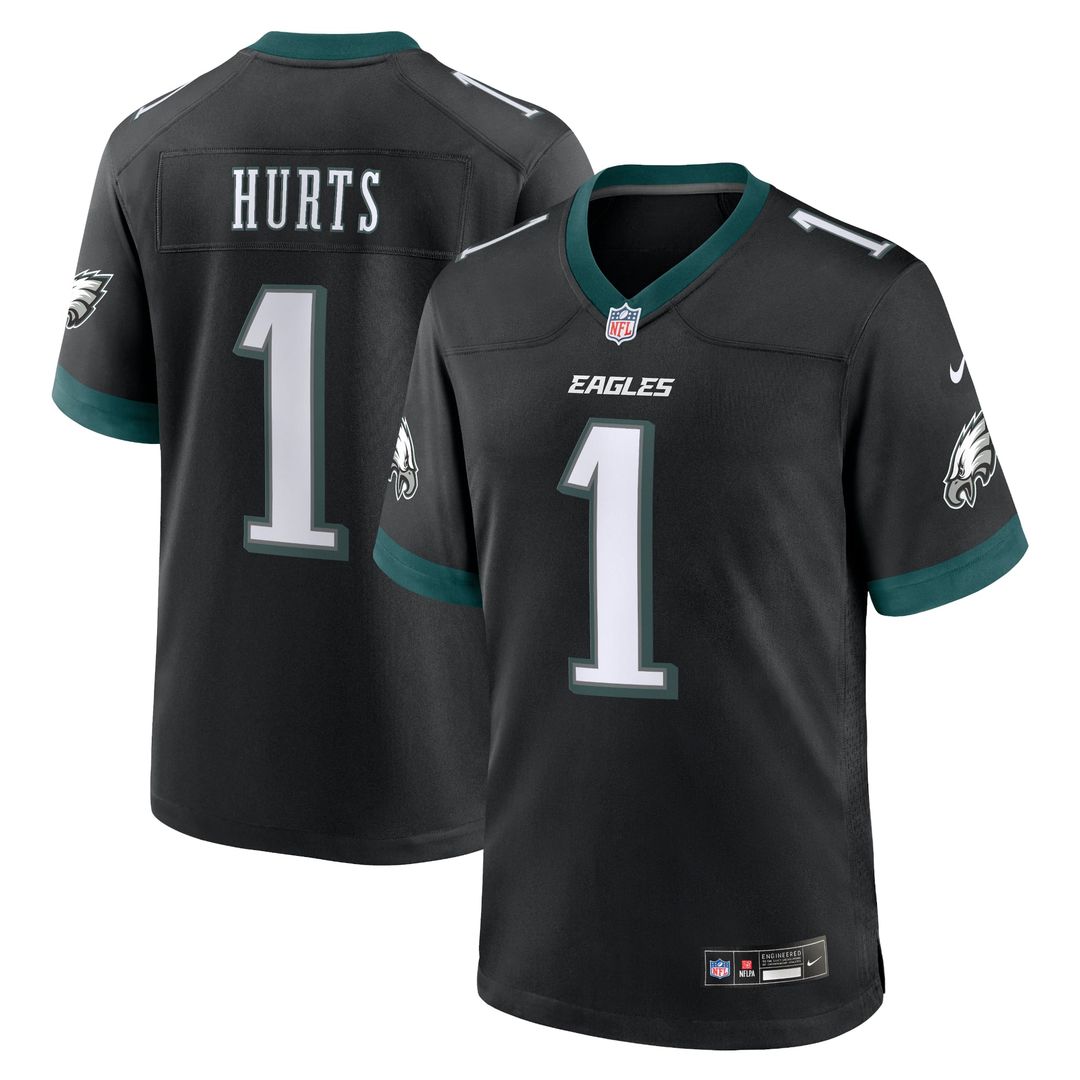 Philadelphia Eagles Jalen Hurts Nike Black Alternate Game Jersey