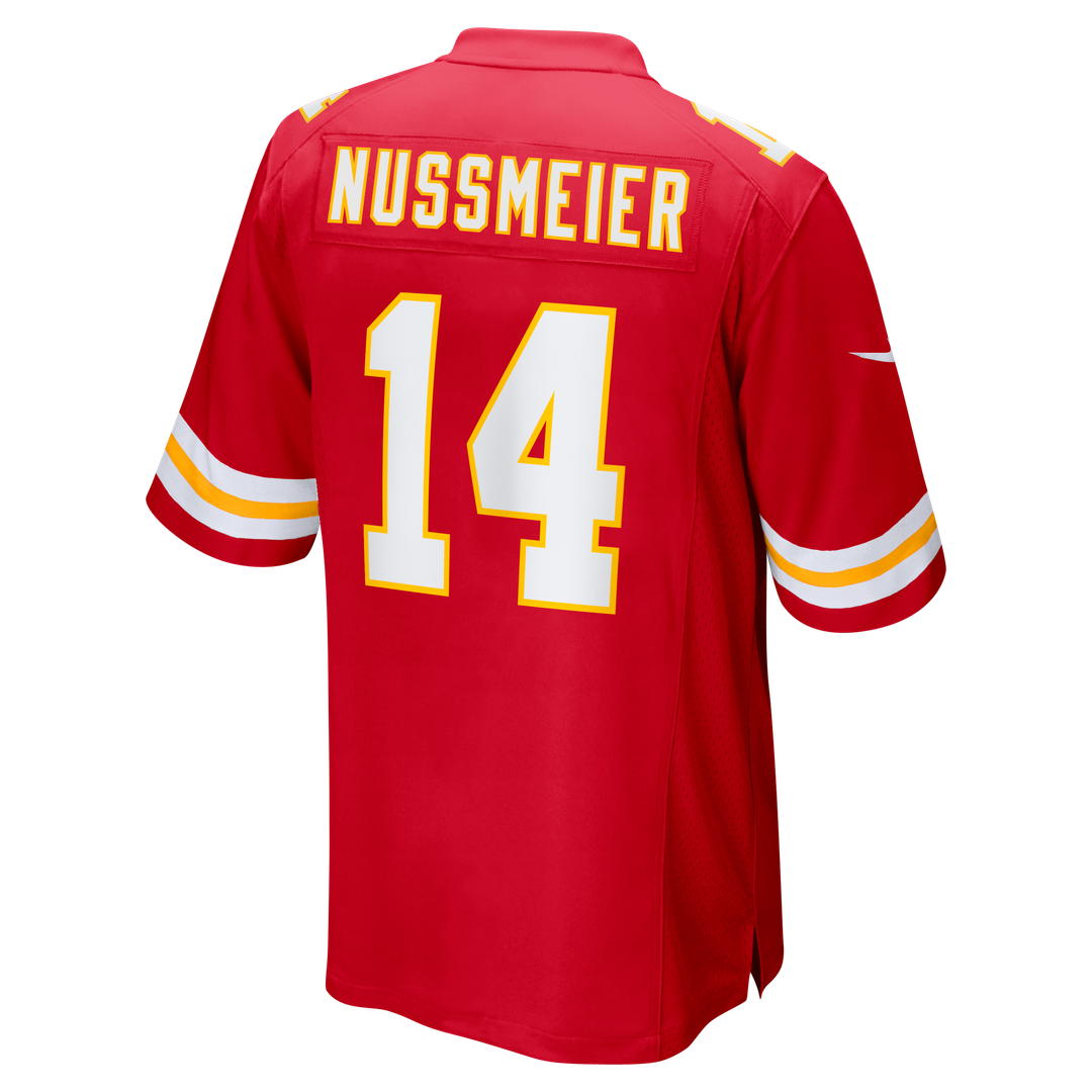 Kansas City Chiefs Garrett Nussmeier Nike Red Game Jersey