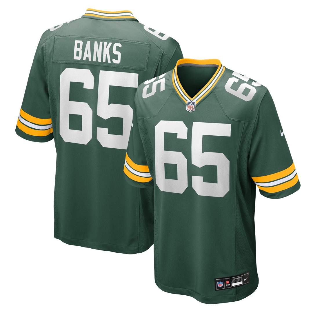 Green Bay Packers Aaron Banks Nike Green Team Game Jersey