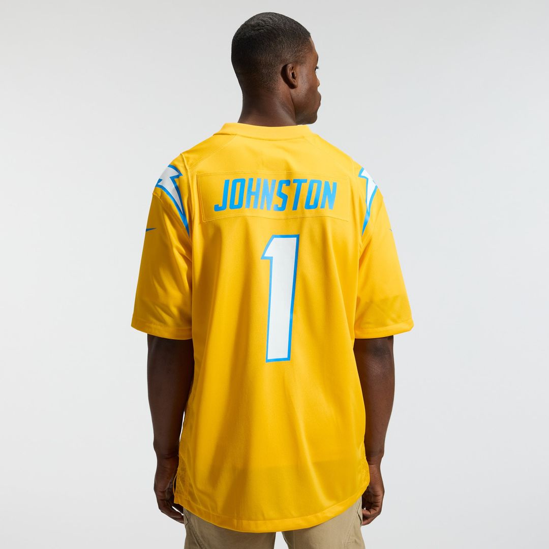 Los Angeles Chargers Quentin Johnston Nike Gold Alternate Charger Power Game Player Jersey