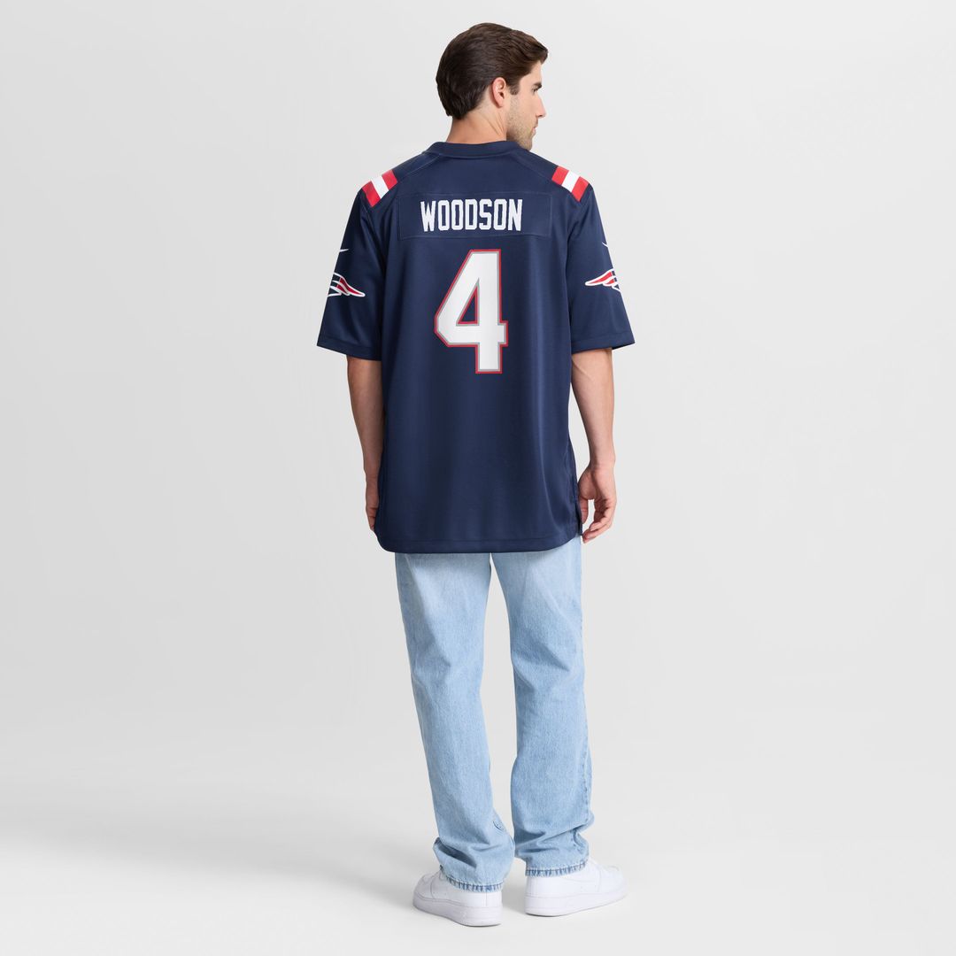 New England Patriots Craig Woodson Nike Navy Team Game Jersey