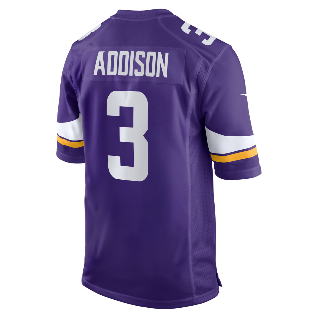 Minnesota Vikings Jordan Addison Nike Purple Game Jersey
