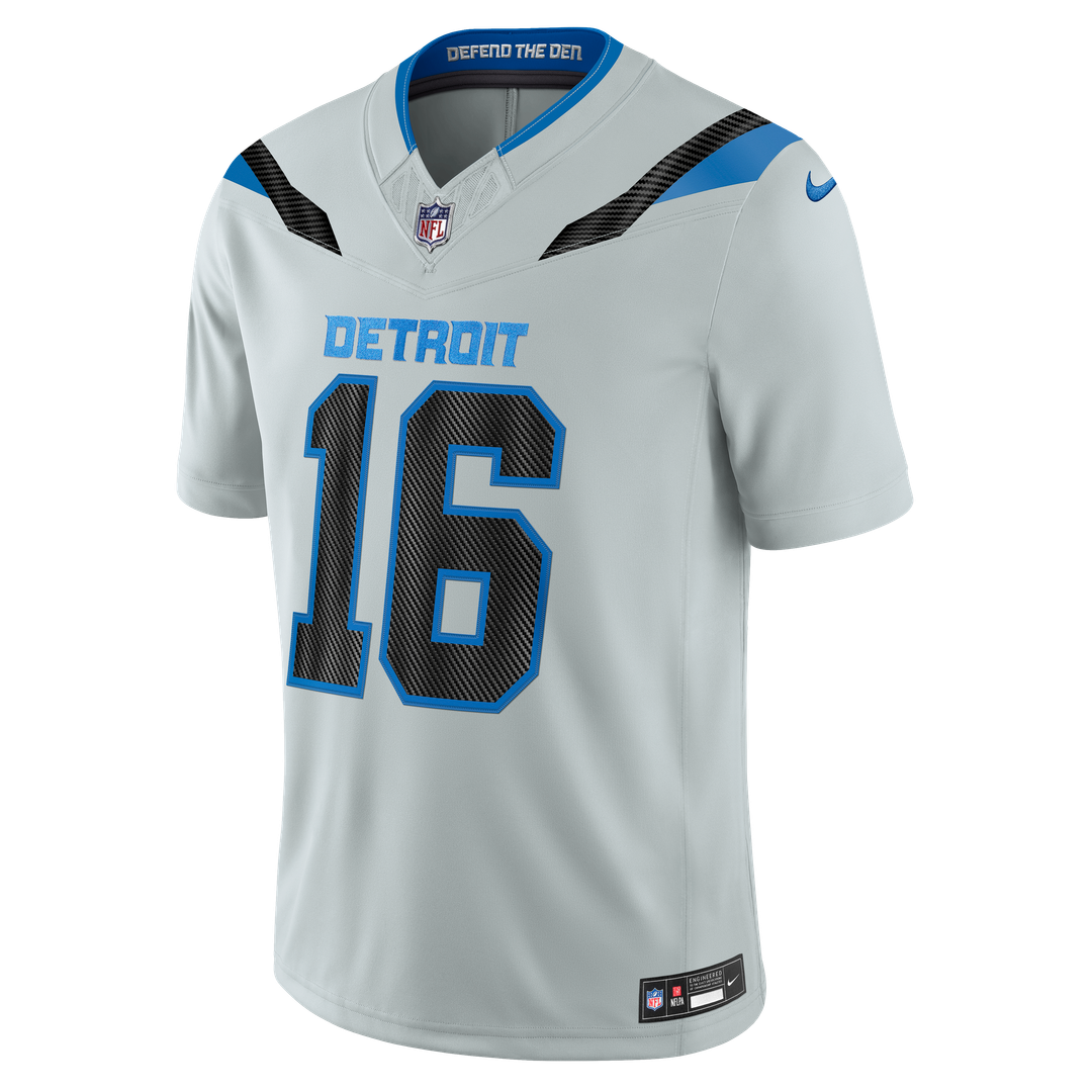 Detroit Lions Jared Goff Nike Silver 2026 Rivalries Collection Stitched Limited Jersey
