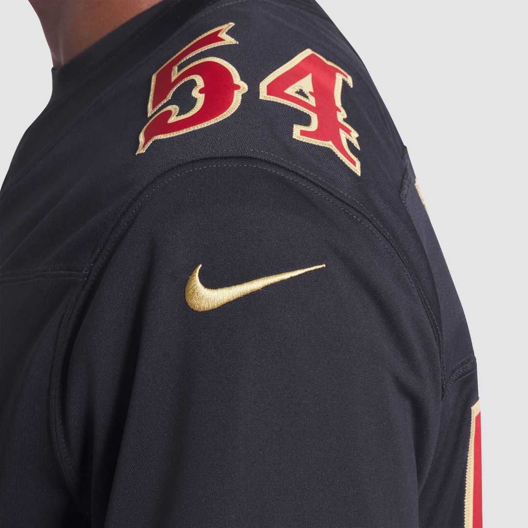 San Francisco 49ers Fred Warner Nike Black Rivalries Collection Stitched Limited Jersey