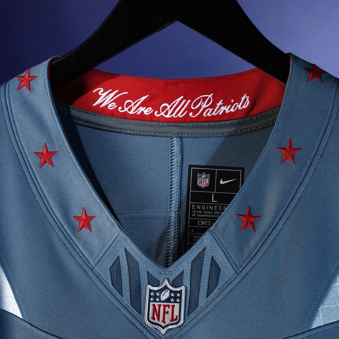 New England Patriots Drake Maye Nike Blue Rivalries Collection Stitched Limited Jersey