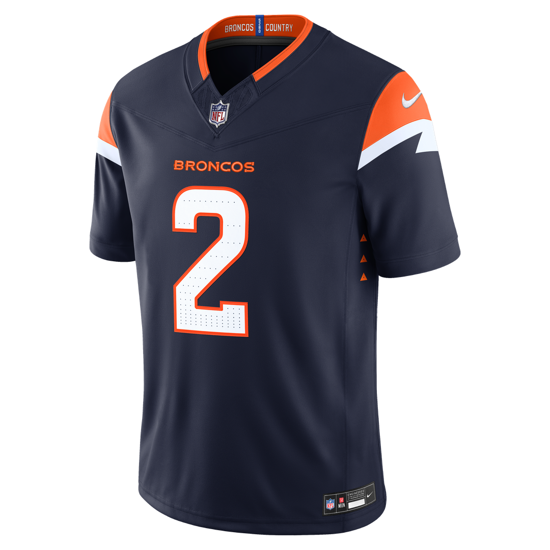 Denver Broncos Pat Surtain II Nike Navy Alternate Vapor F.U.S.E. Stitched Limited Jersey