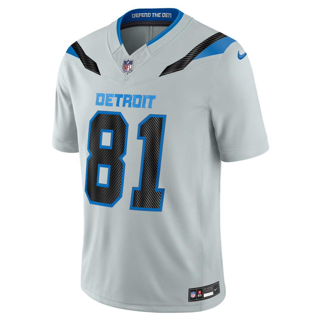 Detroit Lions Calvin Johnson Nike Silver 2026 Rivalries Collection Stitched Limited Jersey