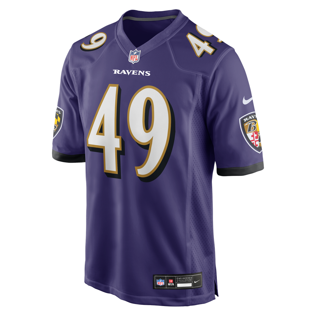 Baltimore Ravens Jay Higgins IV Nike Purple Team Game Jersey