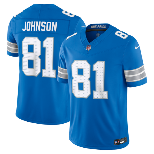 Detroit Lions Calvin Johnson Nike Blue Vapor F.U.S.E. Stitched Retired Limited Jersey