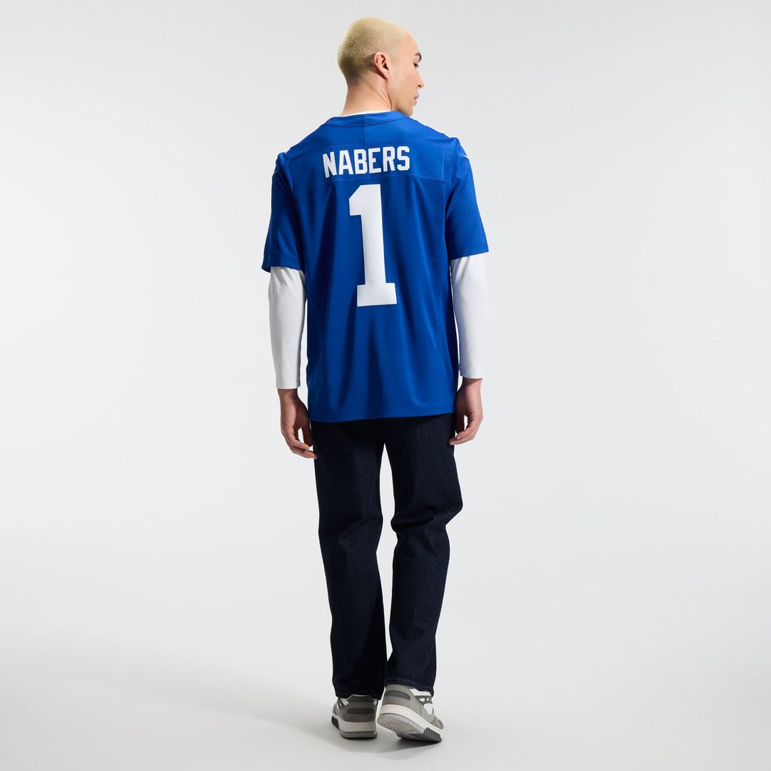 New York Giants Malik Nabers Nike Royal Team Vapor F.U.S.E. Stitched Limited Jersey