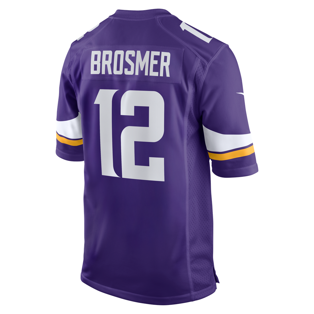 Minnesota Vikings Max Brosmer Nike Purple Team Game Jersey