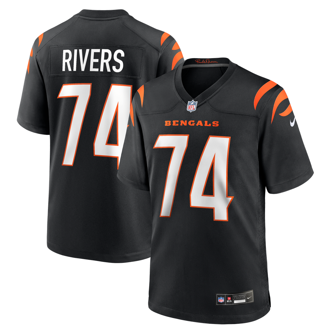 Cincinnati Bengals Jalen Rivers Nike Black Team Game Jersey