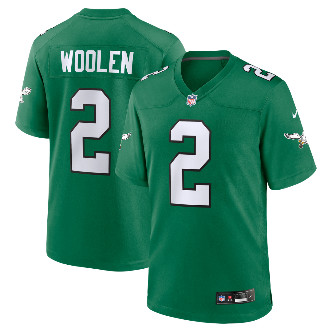 Philadelphia Eagles Tariq Woolen Nike Midnight Green Team Game Jersey