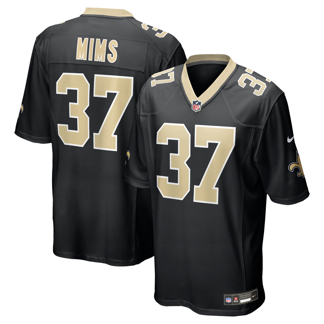 New Orleans Saints Jordan Mims Nike Black Team Game Jersey
