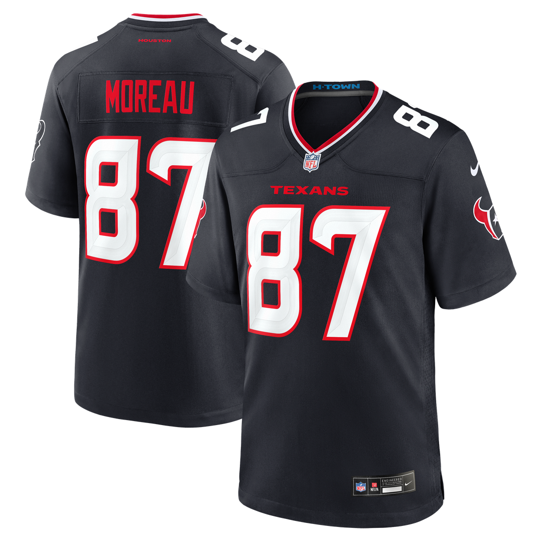Houston Texans Foster Moreau Nike Navy Team Game Jersey