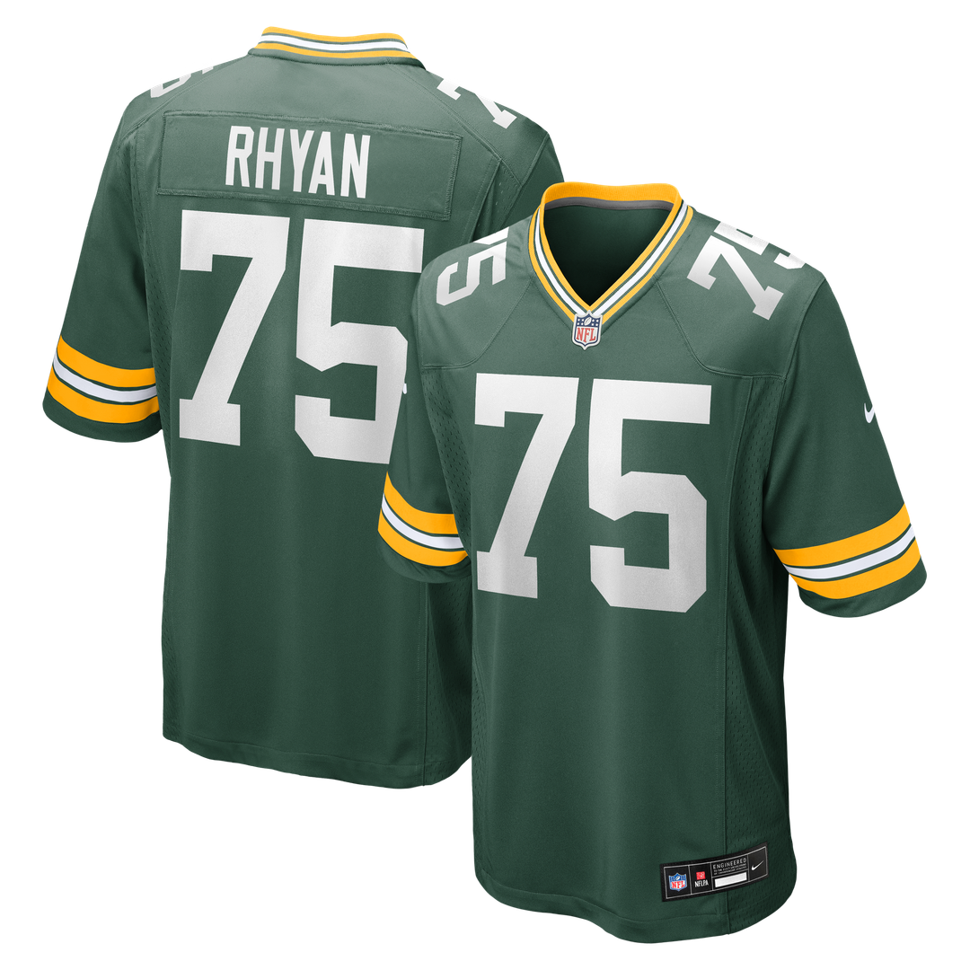 Green Bay Packers Sean Rhyan Nike Green Game Player Jersey