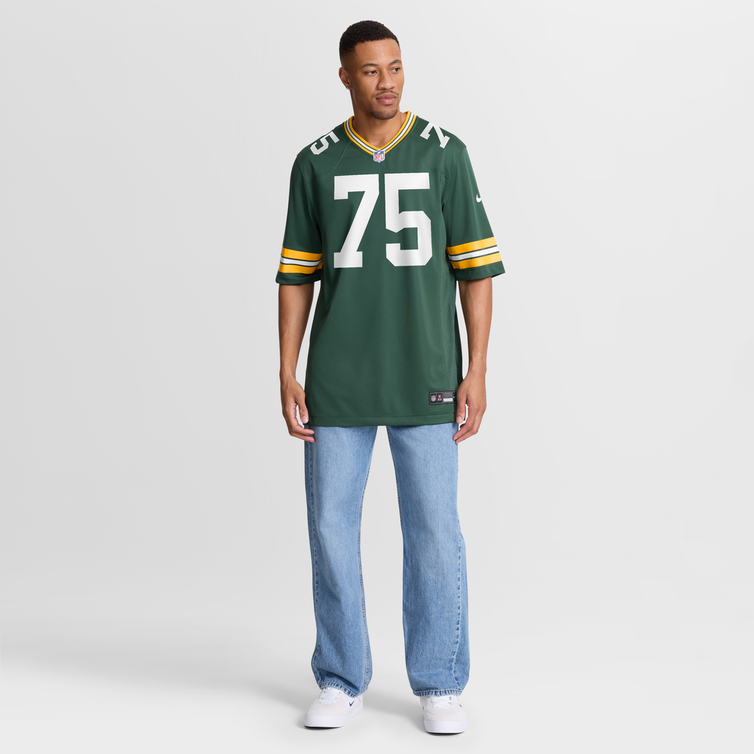Green Bay Packers Sean Rhyan Nike Green Game Player Jersey