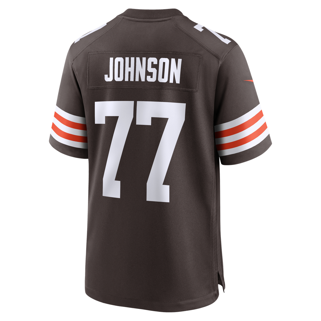 Cleveland Browns Zion Johnson Nike Brown Team Game Jersey