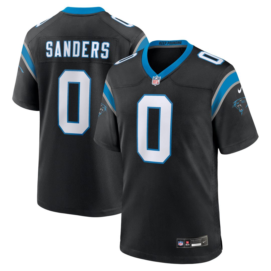 Carolina Panthers Ja'Tavion Sanders Nike Black Game Jersey