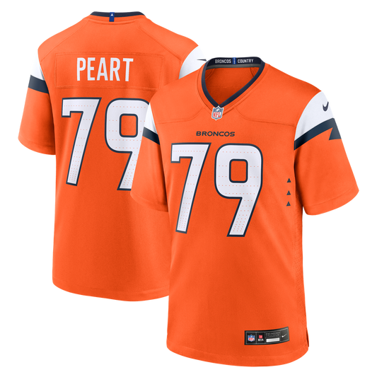 Denver Broncos Matt Peart Nike Orange Team Game Jersey