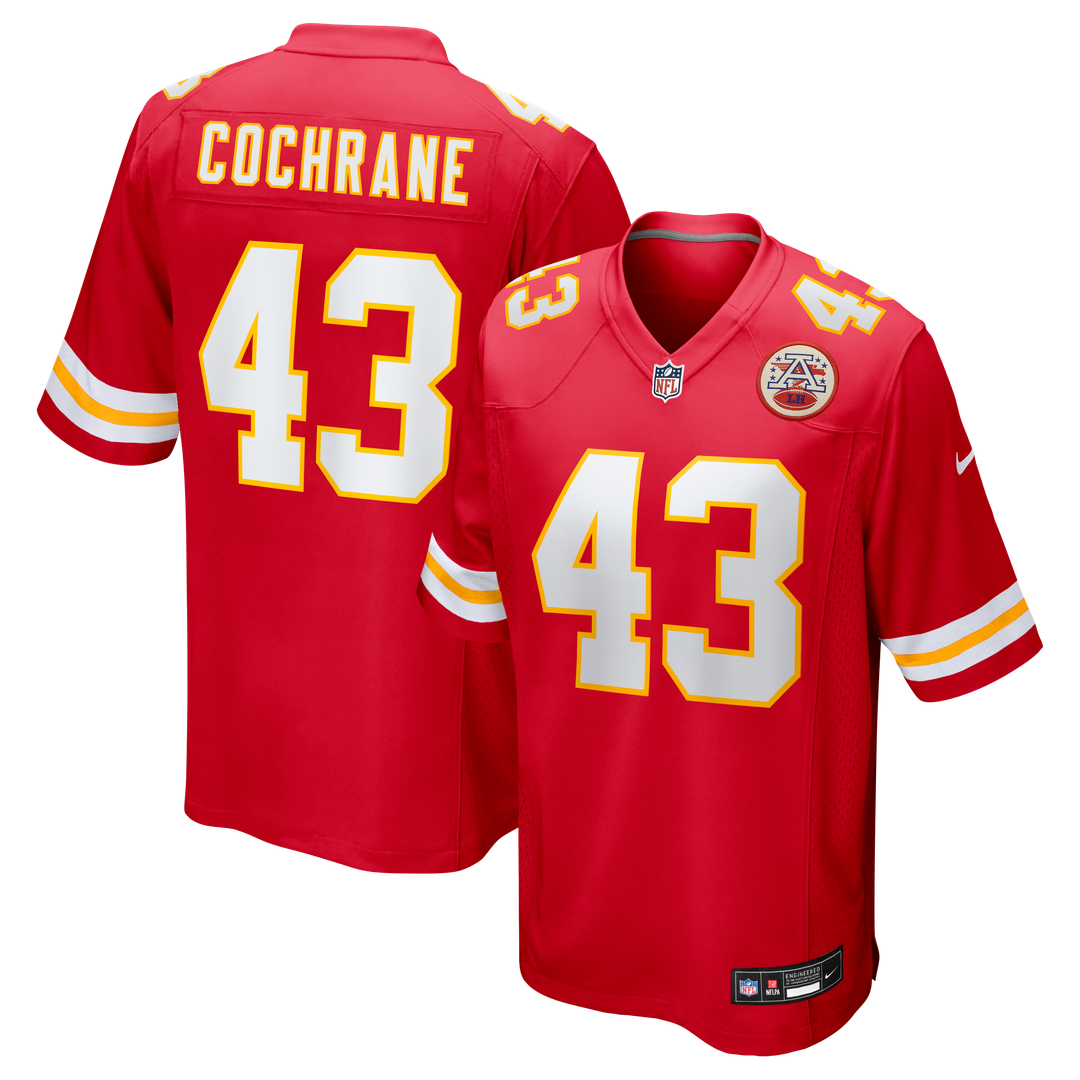 Kansas City Chiefs Jack Cochrane Nike Red Game Player Jersey