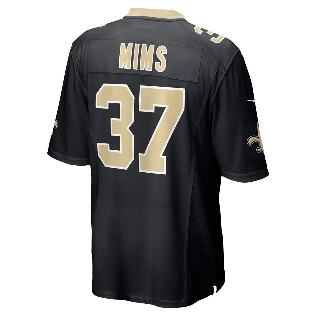 New Orleans Saints Jordan Mims Nike Black Team Game Jersey