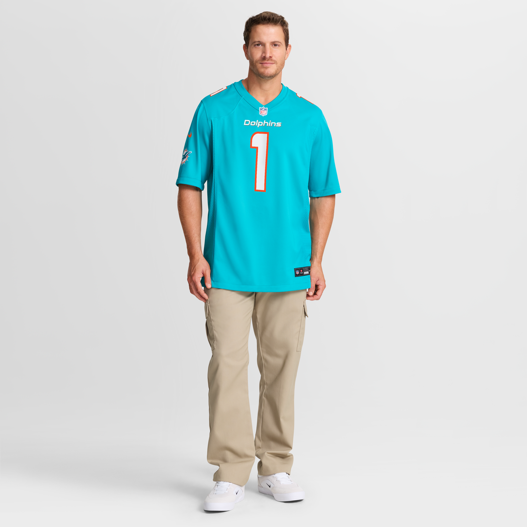 Miami Dolphins Chris Johnson Nike Aqua Team Game Jersey