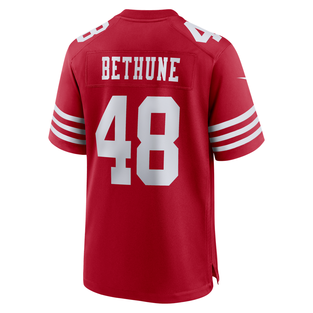 San Francisco 49ers Tatum Bethune Nike Scarlet Game Jersey