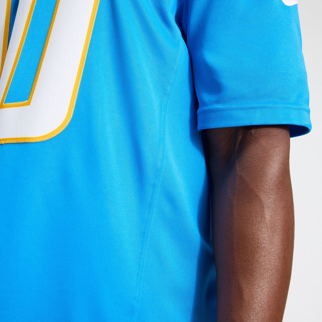 Los Angeles Chargers Justin Herbert Nike Powder Blue Team Vapor F.U.S.E. Stitched Limited Jersey