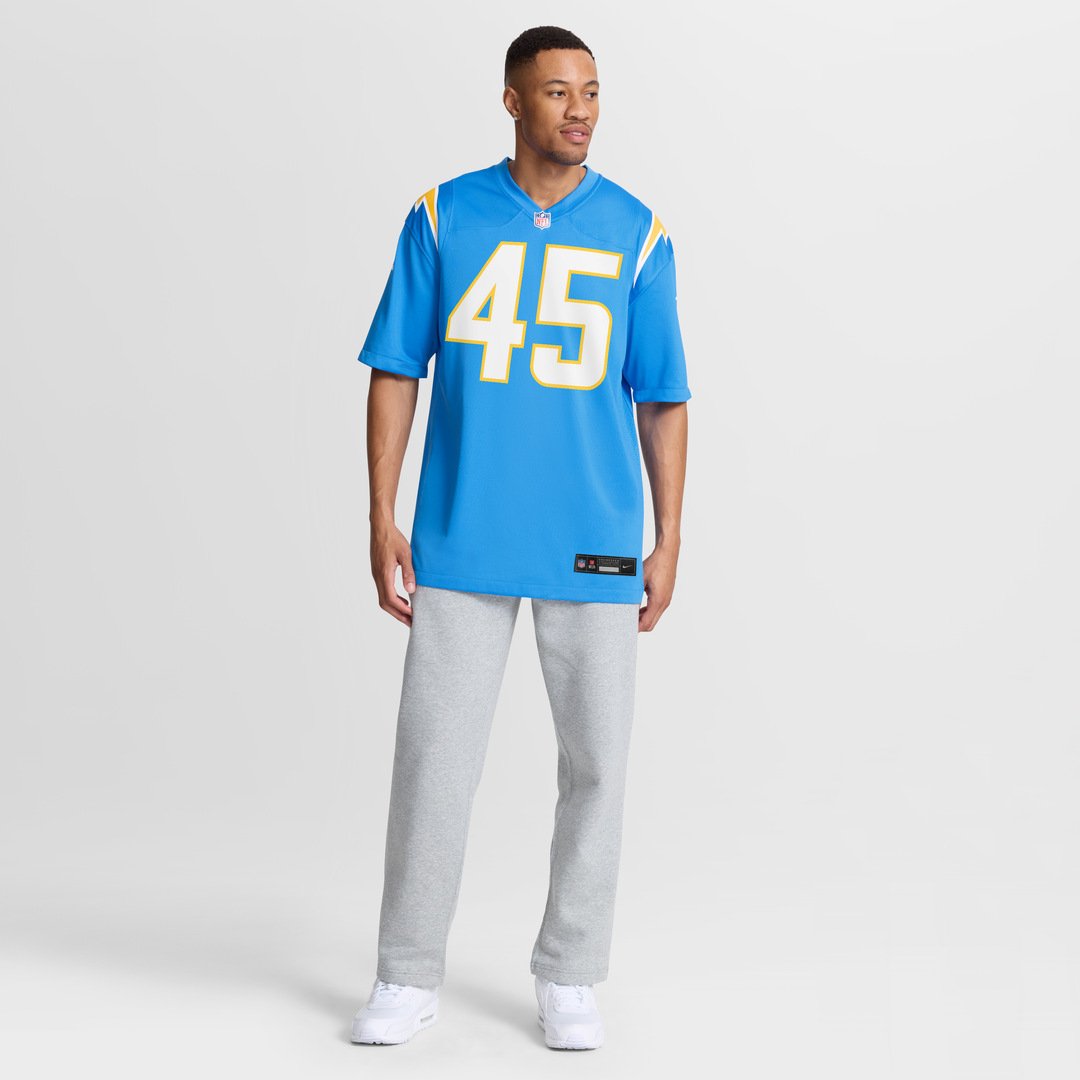 Los Angeles Chargers Tuli Tuipulotu Nike Powder Blue Team Game Jersey