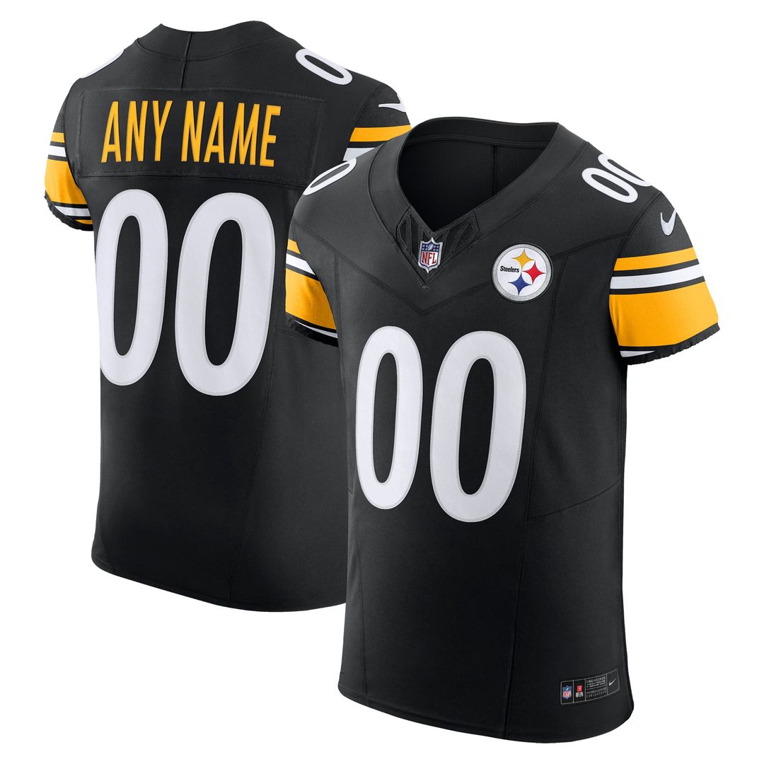 Pittsburgh Steelers Nike Black Vapor F.U.S.E. Elite Custom Jersey