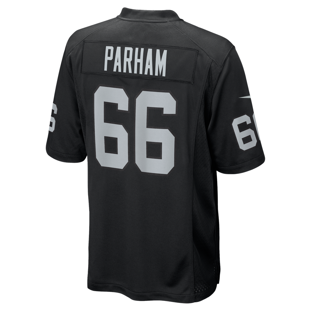 Las Vegas Raiders Dylan Parham Nike Black Game Player Jersey