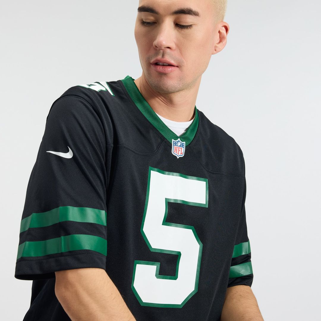 New York Jets Garrett Wilson Nike Legacy Green Game Jersey