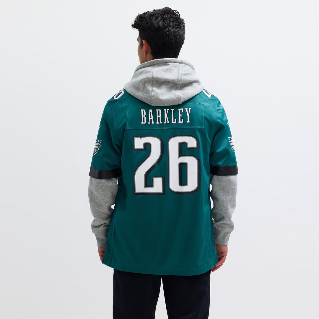 Philadelphia Eagles Saquon Barkley Nike Midnight Green Game Player Jersey