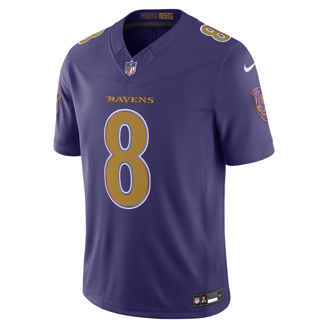 Baltimore Ravens Lamar Jackson Nike Purple Alternate Vapor F.U.S.E. Stitched Limited Jersey