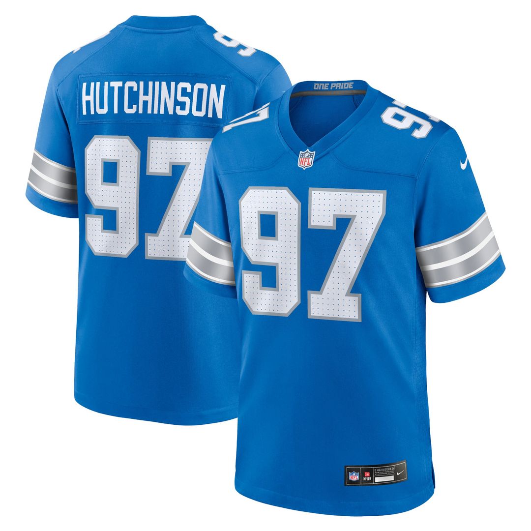 Detroit Lions Aidan Hutchinson Nike White Game Jersey