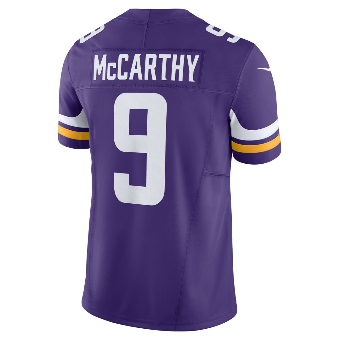 Minnesota Vikings J.J. McCarthy Nike White Vapor F.U.S.E. Limited Jersey