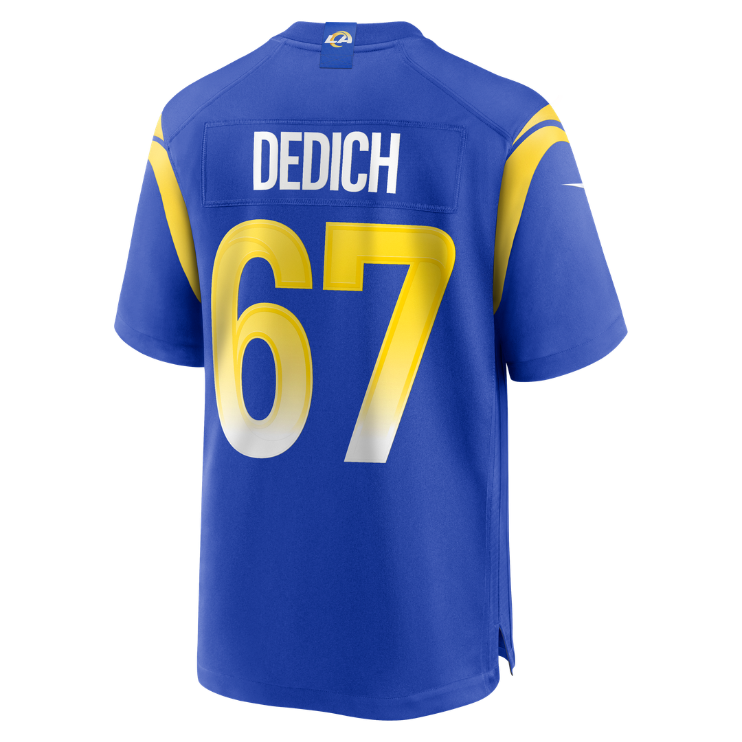 Los Angeles Rams Justin Dedich Nike Royal Game Jersey