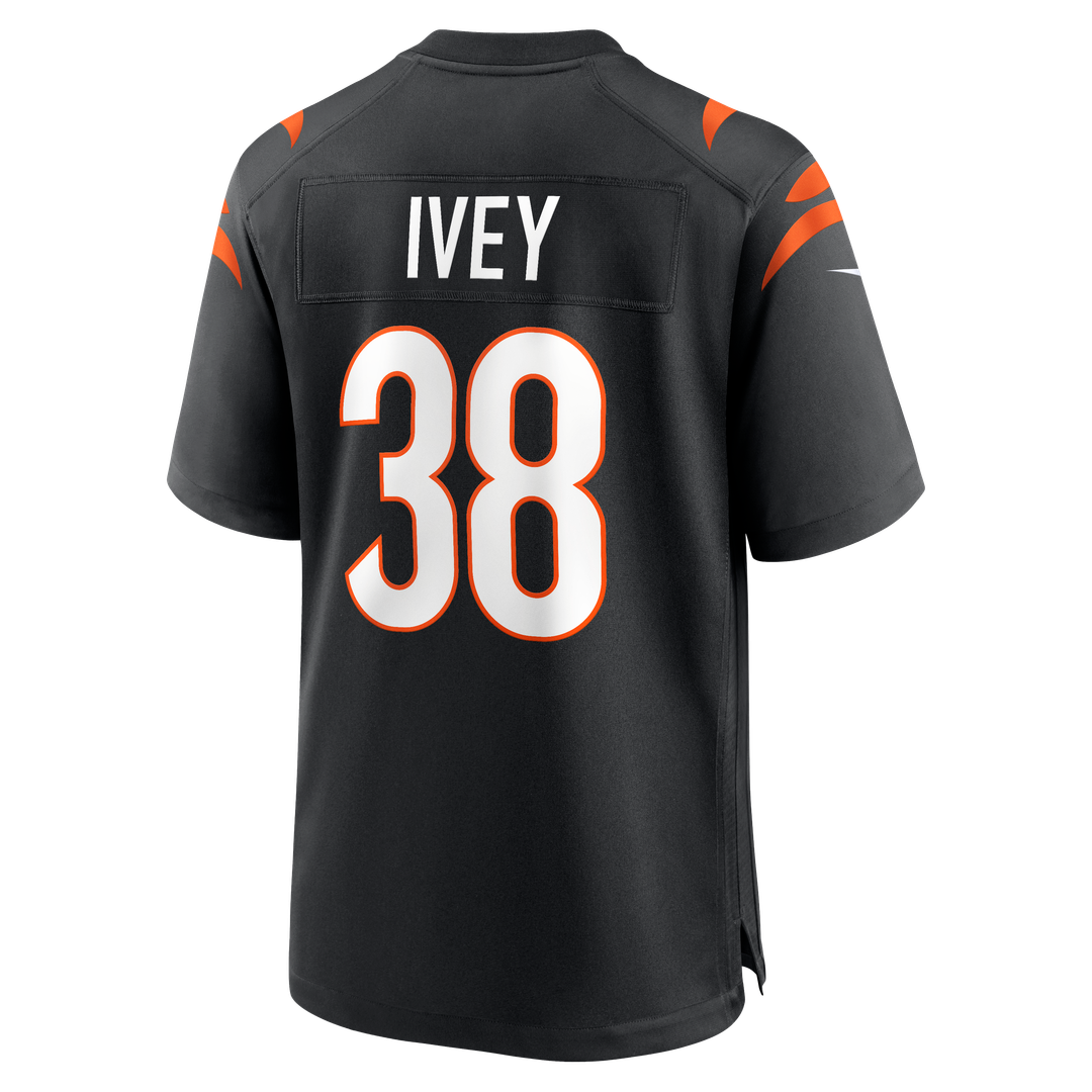 Cincinnati Bengals DJ Ivey Nike Black Team Game Jersey
