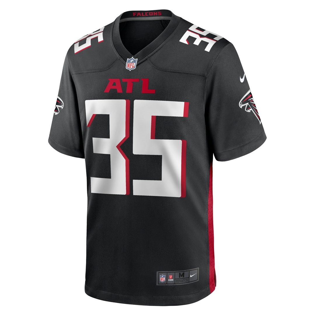 Atlanta Falcons Natrone Brooks Nike Black Team Game Jersey
