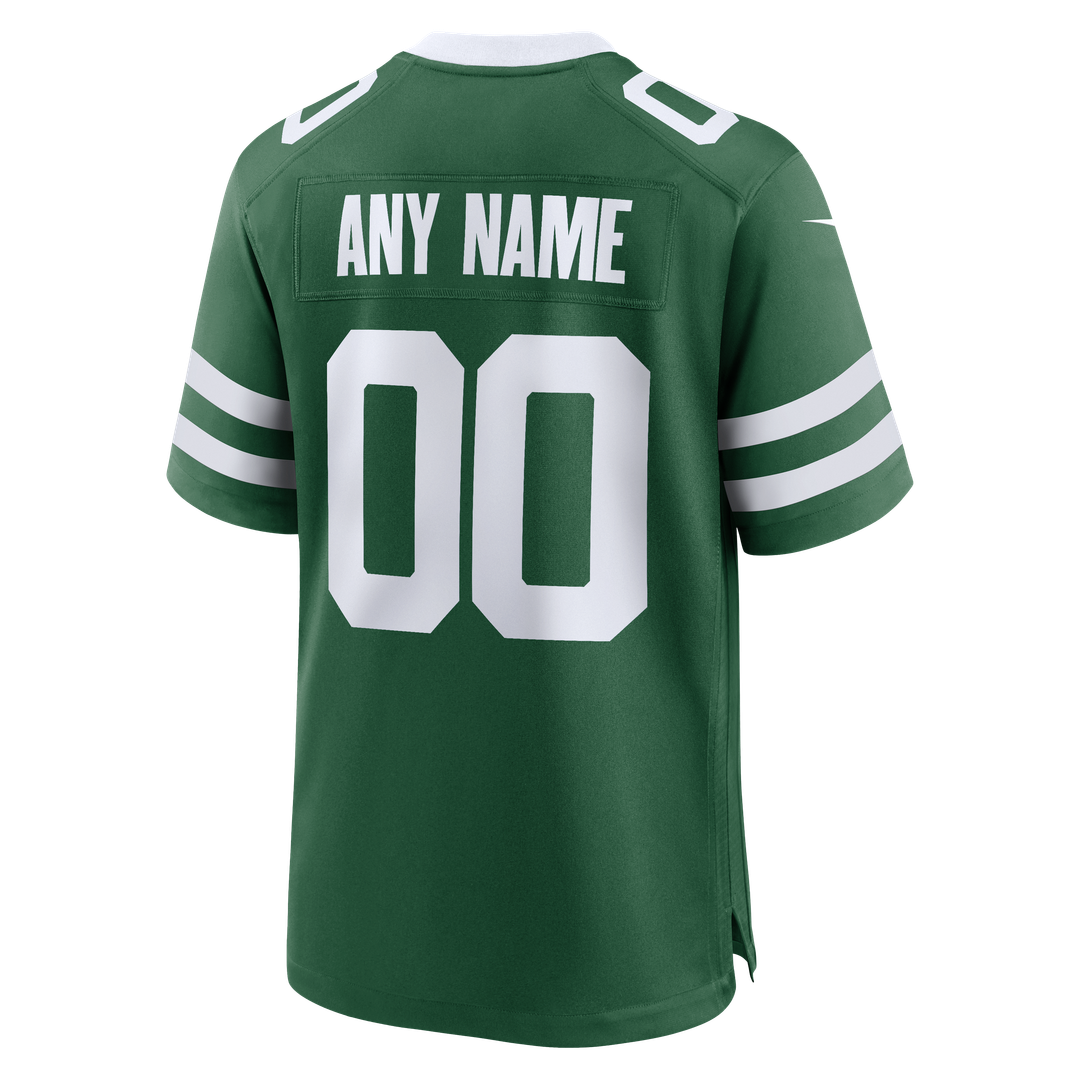 New York Jets Nike Legacy Black Alternate Custom Game Jersey