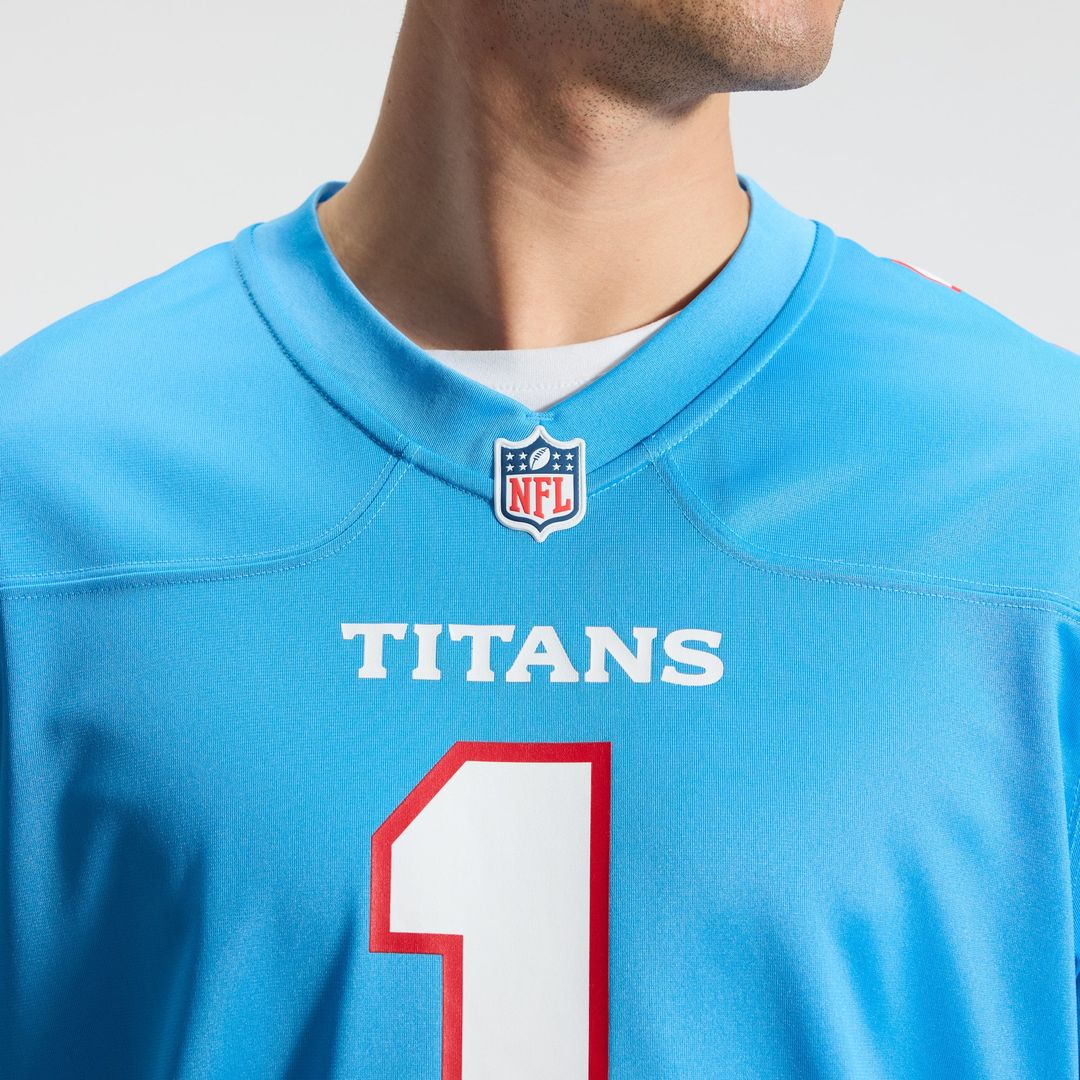 Tennessee Titans Cameron Ward Nike Light Blue Game Jersey