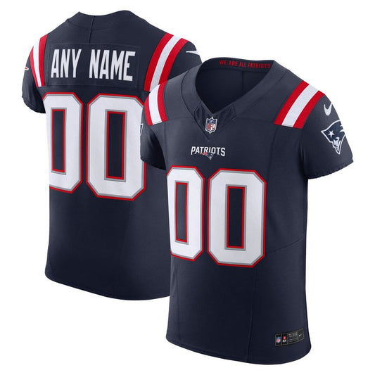 New England Patriots Nike Navy Vapor F.U.S.E. Elite Custom Jersey