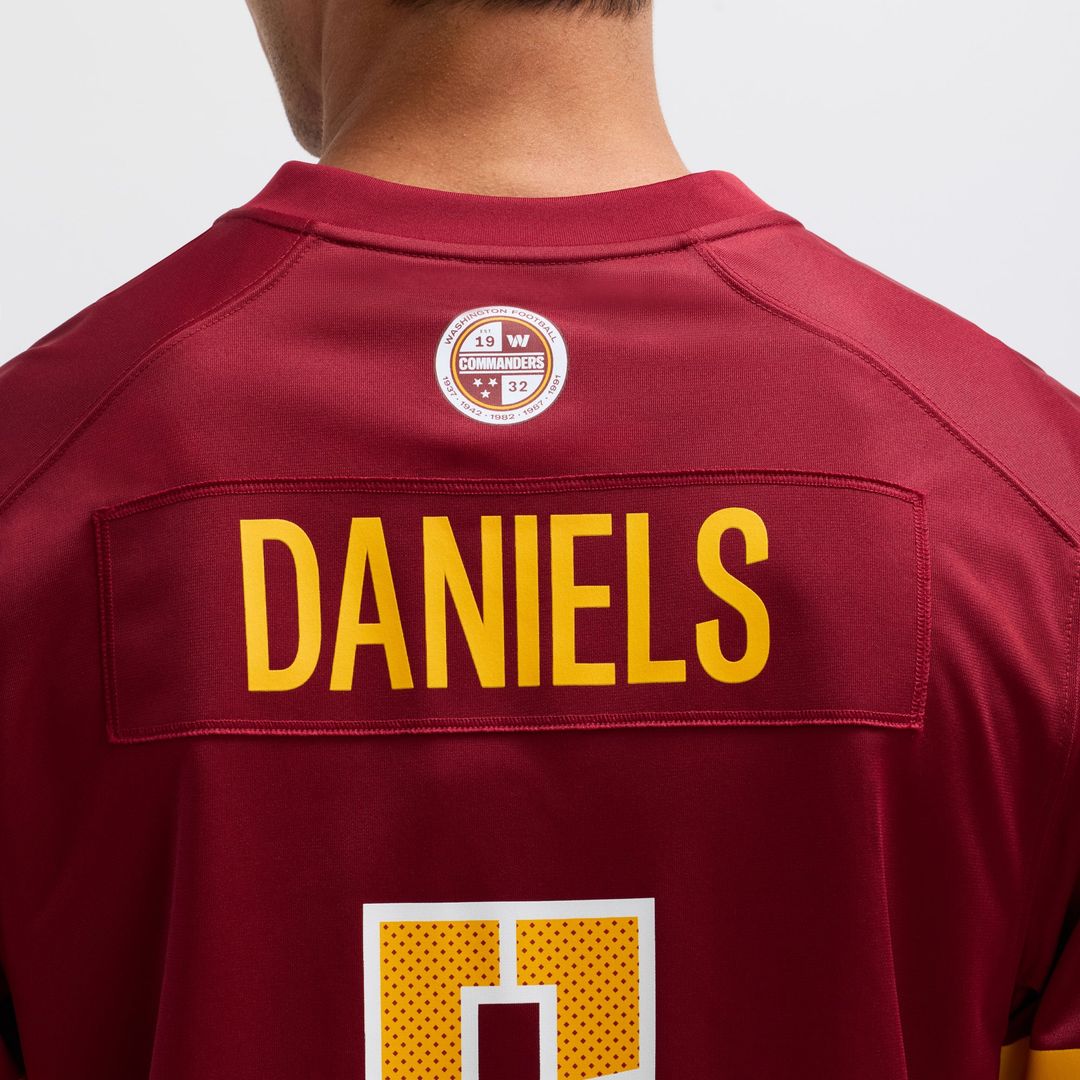 Washington Commanders Jayden Daniels Nike Black Alternate Game Player Jersey